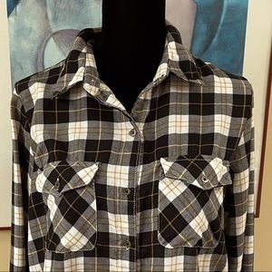Garage Plaid Open Back Shirt - S/P